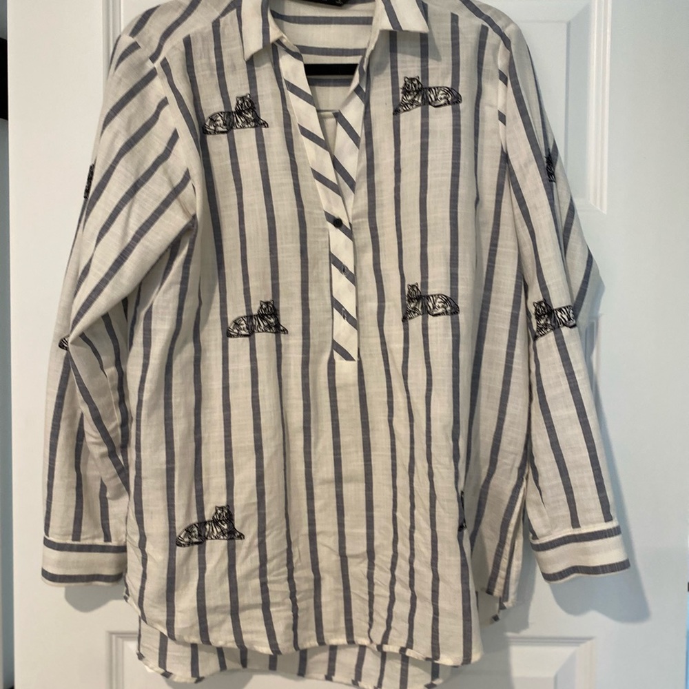 Zara stripe tiger top